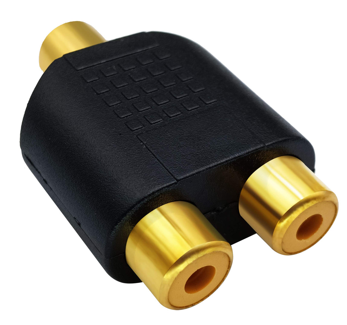 Gold-Plated RCA Female Coupler for Dual Channel Stereo Audio Transmission