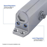 Auto Commercial Door Closers Hydraulic Door Closer for Home Commercial Door 45-60kg