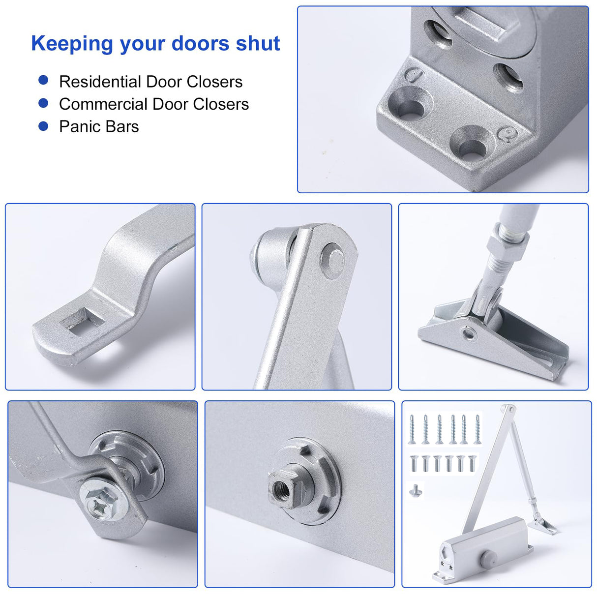 Auto Commercial Door Closers Hydraulic Door Closer for Home Commercial Door 45-60kg