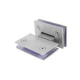Shower Glass Door Gate Hinge 304 Stainless Steel 180 Degrees Polished Chrome Finish - Front View