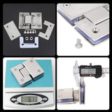 Shower Glass Door Gate Hinge 304 Stainless Steel 180 Degrees Polished Chrome Finish - Rear View