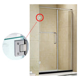 90 Degree Glass Door Cupboard Showcase Cabinet Clamp Glass Shower Doors Hinge 304 Steel - Rear View