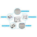 90 Degree Glass Door Cupboard Showcase Cabinet Clamp Glass Shower Doors Hinge 304 Steel - Extra Image