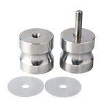 Shower Glass Door Knob Bathroom Round Back-to-Back Handle SUS304 Brushed Nickel - Close-Up Angle
