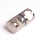 Shower Glass Door Knob Bathroom Back-to-Back Handle Pull 304 Brushed - Front View