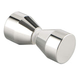 Shower Glass Door Knob Bathroom Round Back-to-Back Handle Pull 304 Brushed Nickel - Front View