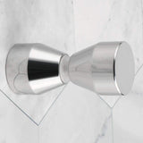 Shower Glass Door Knob Bathroom Round Back-to-Back Handle Pull 304 Brushed Nickel - Side View
