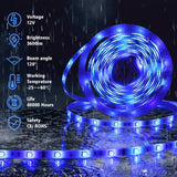 5050 RGB LED Strip Lights Waterproof SMD 300 IP65 5m 12V 44key IR Controller - Top-Down View