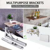2PCS 14inch Steel Wall Mounted Folding Triangle Angle Shelf Support Bracket Rack - Close-Up Angle