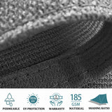 3m x 5m Grey Rectangle Sun Shade Sails for Patios Sun UV Outdoor Canopy Backyard Sunshades - Front View