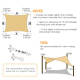 3m x 4m Rectangle Sun Shade Sails for Patios Sun UV Outdoor Canopy Backyard Sunshades - Front View