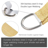 3m x 4m Rectangle Sun Shade Sails for Patios Sun UV Outdoor Canopy Backyard Sunshades - Side View