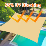 4m x 6m Rectangle Sun Shade Sails for Patios Sun UV Outdoor Canopy Backyard Sunshades - Front View