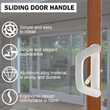 Sliding Patio Door Handle Set Mortise Lock Suitable for Sliding Glass Patio Door White - Top-Down View