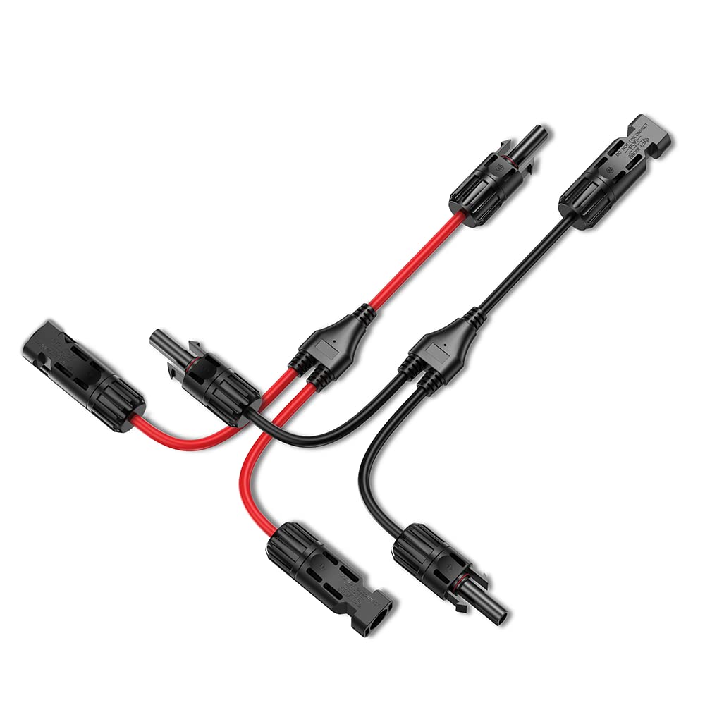 High-Performance Solar Y Branch Parallel Connector Cables - 1 Pair for Enhanced Panel Connectivity