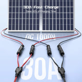 High-Performance Solar Y Branch Parallel Connector Cables - 1 Pair for Enhanced Panel Connectivity - Close-Up Angle