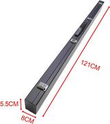 3/4 Jointed 121cm Billiards Snooker Pool Cue PU Leather Hard Case Carrying Box Organizing - Top-Down View