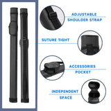 80cm Billiard Cue Cases 1x1 Deluxe Hard Billiard Pool Cue Stick Carrying Case Pool Billiards - Front View