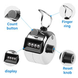 Hand Tally Counter 4-Digit Lap Counters Clicker Pitch for Counting Knitting Coaching - Side View
