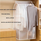 120cm Clothes Dust Cover Wardrobe Cloth Cover Clothes Storage Bag For Garments Suits Dresses Coats - Front View