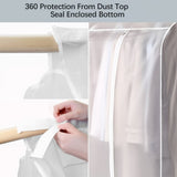 120cm Clothes Dust Cover Wardrobe Cloth Cover Clothes Storage Bag For Garments Suits Dresses Coats - 45-Degree Angle