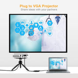 USB-C Type C USB 3.1 Male to VGA Female Monitor Projector Adapter Cable Macbook - Rear View