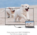 USB-C Type C USB 3.1 Male to VGA Female Monitor Projector Adapter Cable Macbook - Close-Up Angle