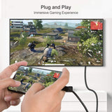 USB-C Type C USB 3.1 Male to VGA Female Monitor Projector Adapter Cable Macbook - Low Angle