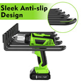 Power Tool Tools Organizer Drill Holder Wall Mount Drill Rack Garage Storage Drill Organizer - Front View