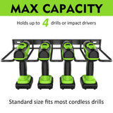 Power Tool Tools Organizer Drill Holder Wall Mount Drill Rack Garage Storage Drill Organizer - Top-Down View