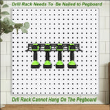 Power Tool Tools Organizer Drill Holder Wall Mount Drill Rack Garage Storage Drill Organizer - Rear View