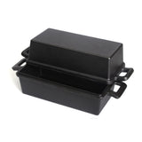 2-in-1 Cast Iron Bread Loaf Pan Tin with Lid Dual Use Baking Dish with Ergonomic Handles, Pre-Seasoned for Oven Cooking