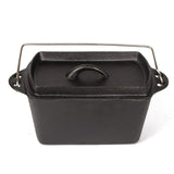 Cast Iron Bread Pan with Lid Non-Stick, Durable Loaf Pan for Perfect Baking - Top-Down View