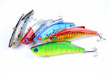 5x 9cm Vib Bait Fishing Lure Lures Hook Tackle Saltwater - Front View