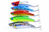 5x 9cm Vib Bait Fishing Lure Lures Hook Tackle Saltwater - Side View
