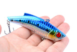5x 9cm Vib Bait Fishing Lure Lures Hook Tackle Saltwater - Top-Down View