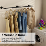 184cm Clothing Racks for Hanging Clothes Garment Rack Industrial Pipe clothes Rack Drying Rack - 45-Degree Angle
