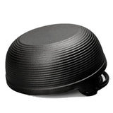 29cm Cast Iron Sukiyaki Iron Pot Japanese Shabu Shabu Pot Pan Stockpot Wooden Lid Home Camping Picnic - Close-Up Angle