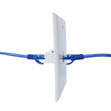 Ethernet Wall Plate 1 Port Cat6 Ethernet Cable Wall Plate Adapter - 45-Degree Angle