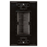 Brush Wall Plate Wires Cable Access Strap Management Socket Mount Port HDMI - Front View