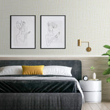 61cm x 10m beige Wallpaper Decor Faux Grasscloth Paper Wall Paper Self Adhesive Removable - Side View