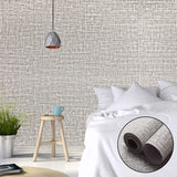 61cm x 10m Wallpaper Decor Faux Grasscloth Contact Paper Wall Paper Self Adhesive Removable - Front View