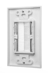 Brush Wall Plate Wires Cable Access Strap Management Socket Mount Port HDMI - Front View