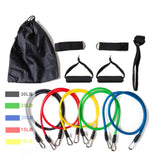 11 Pack Resistance Bands Stackable Exercise Bands Home Workouts Physical Therapy Gym Training - Side View