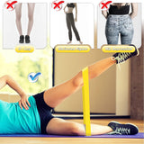 5 Pcs Resistance Bands Exercise Bands Resistance Bands Set Workout Bands Leg Yoga Bands - Top-Down View