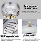 8L Commercial Restaurant Buffet Beverage Juice Beverage Dispenser Drink Container Gold - Side View