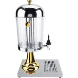 8L Commercial Restaurant Buffet Beverage Juice Beverage Dispenser Drink Container Gold - Top-Down View