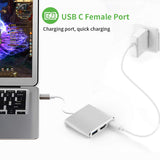 USB C to HDMI Adapter Type C AV Converter 4K HDMI USB 3.0 Port USB-C Female - 45-Degree Angle