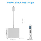 USB C to HDMI Adapter Type C AV Converter 4K HDMI USB 3.0 Port USB-C Female - Close-Up Angle