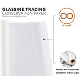 70m 88cm Wide  Glassine Tracing Paper Light Diffusion Translucent Photography - Side View